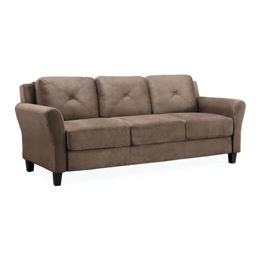 Round Arm Tufted Sofa